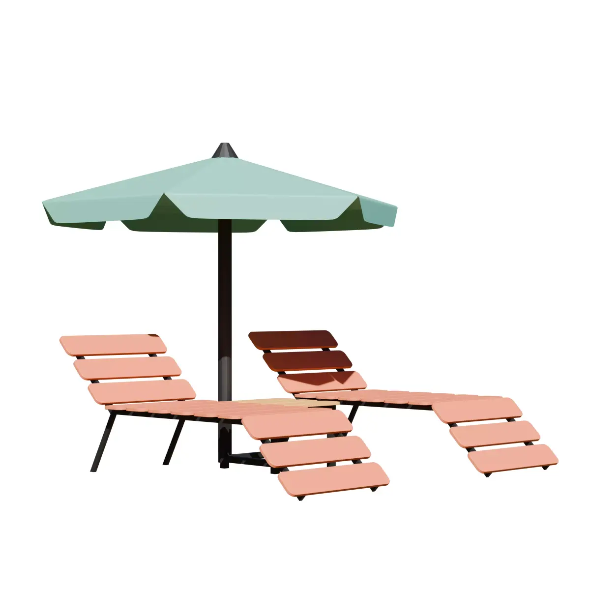 Beach chair Summer Vacation 3D model