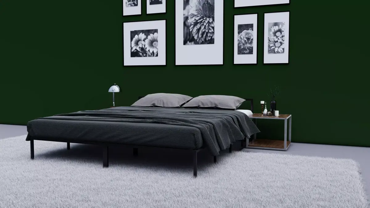 Bed and table Free 3D model