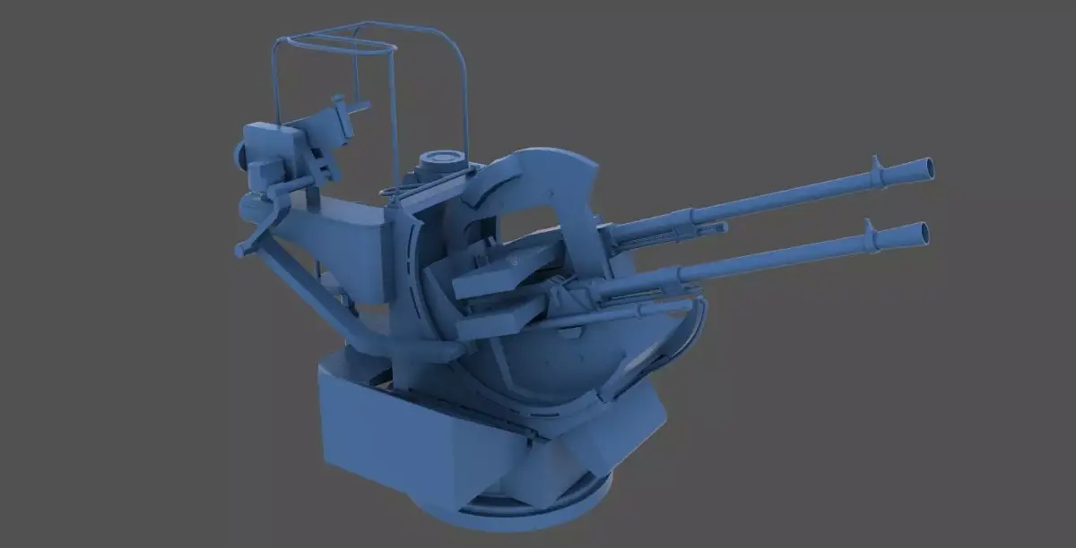 Breda 20-65 twin - Personal license - 1-72 scale 3D print model
