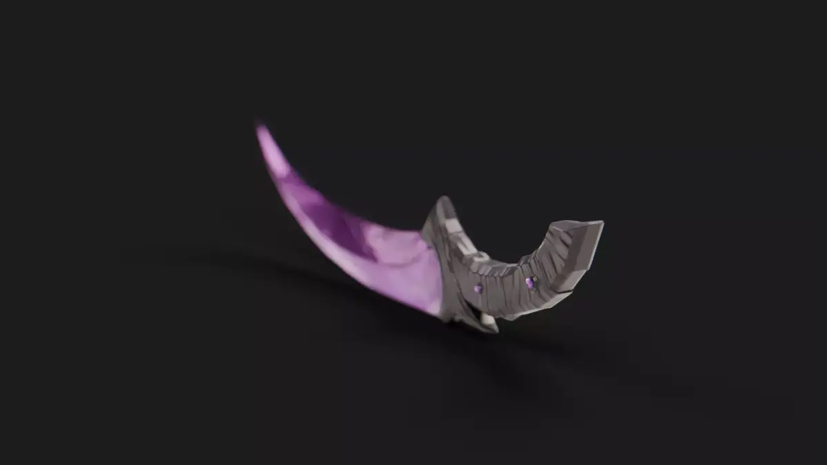 Magical Arcane Jambiya Dagger Low-poly 3D model