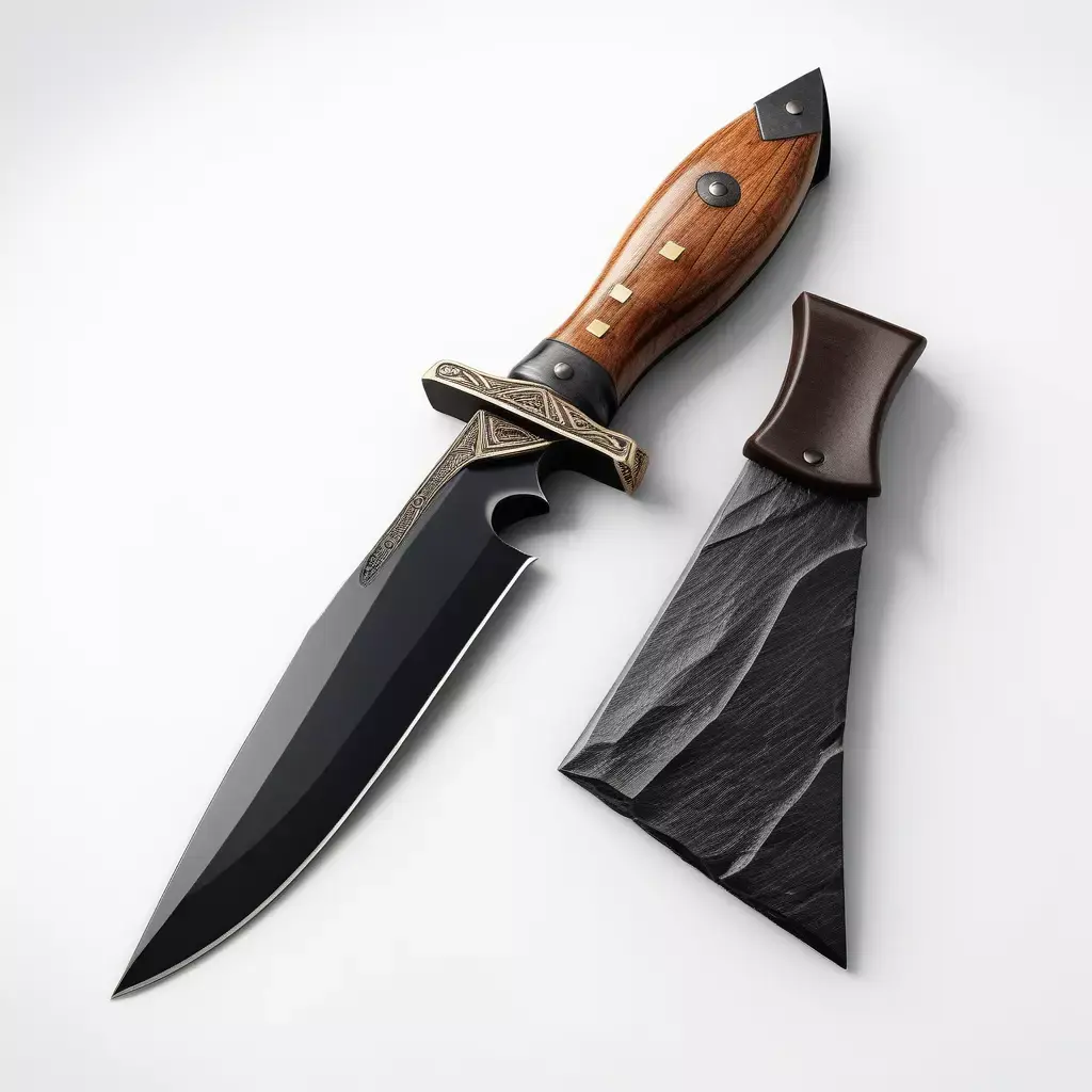Ornate Fantasy Blade with Sheath 3D model