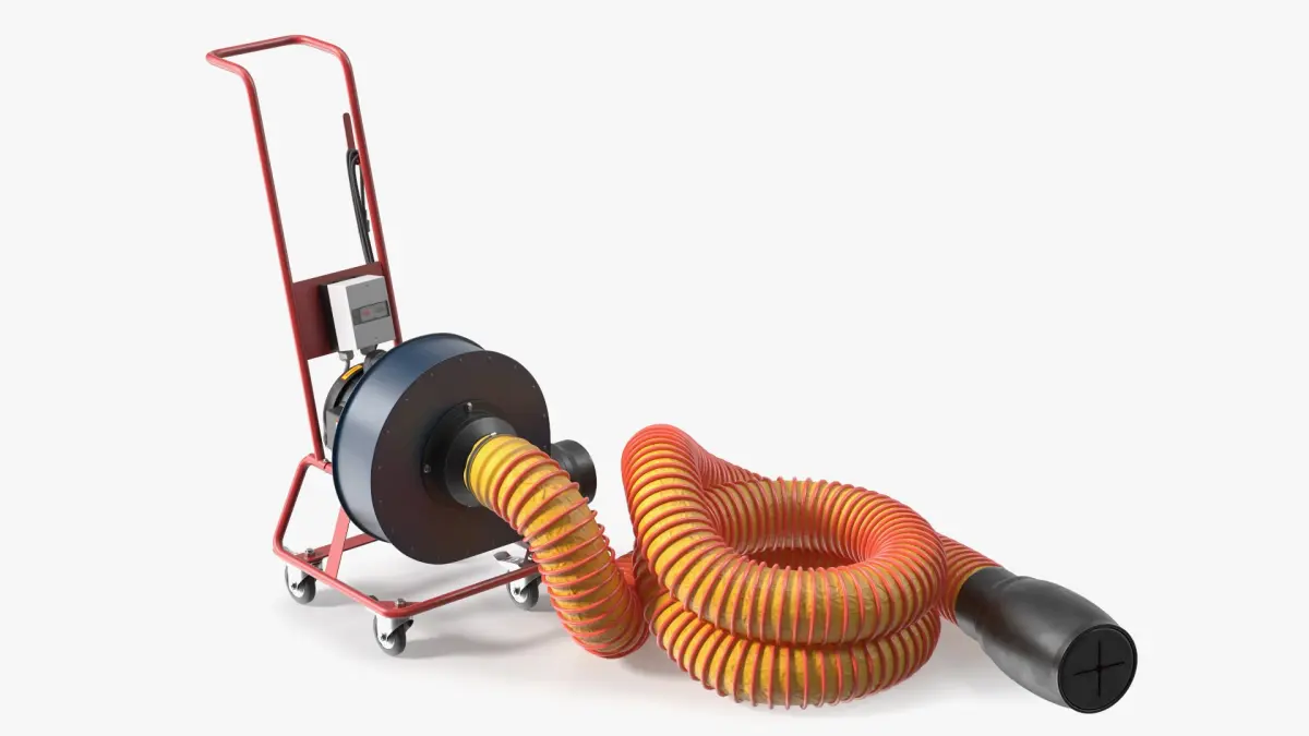 Car Exhaust Extractor Rigged for Maya 3D model