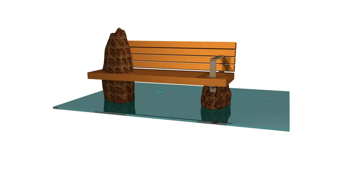 Stone Bench Free 3D model purchase