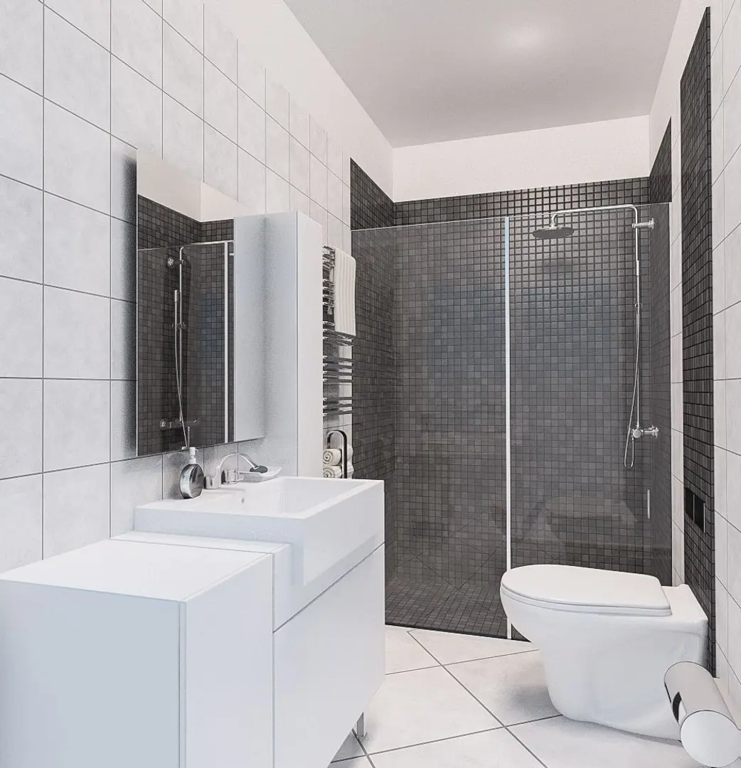 Modern Bathroom Scene 3D model get