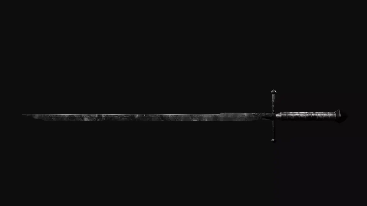 Low-poly Dark Fantasy sword Low-poly 3D model