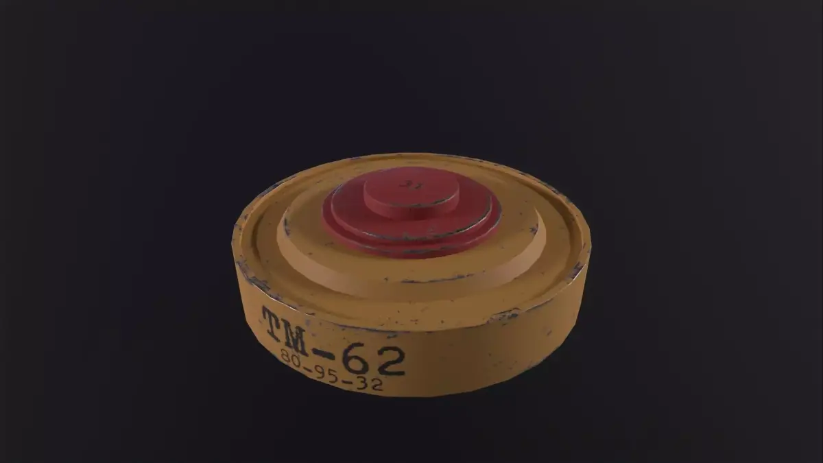 TM-62 Land Mine 3D Model Low-poly 3D model
