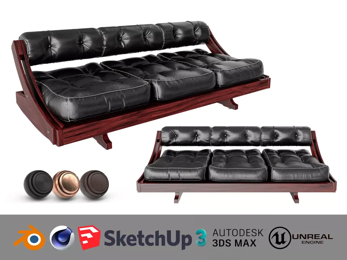 Gianni Songia Daybed Sofa Free 3D model