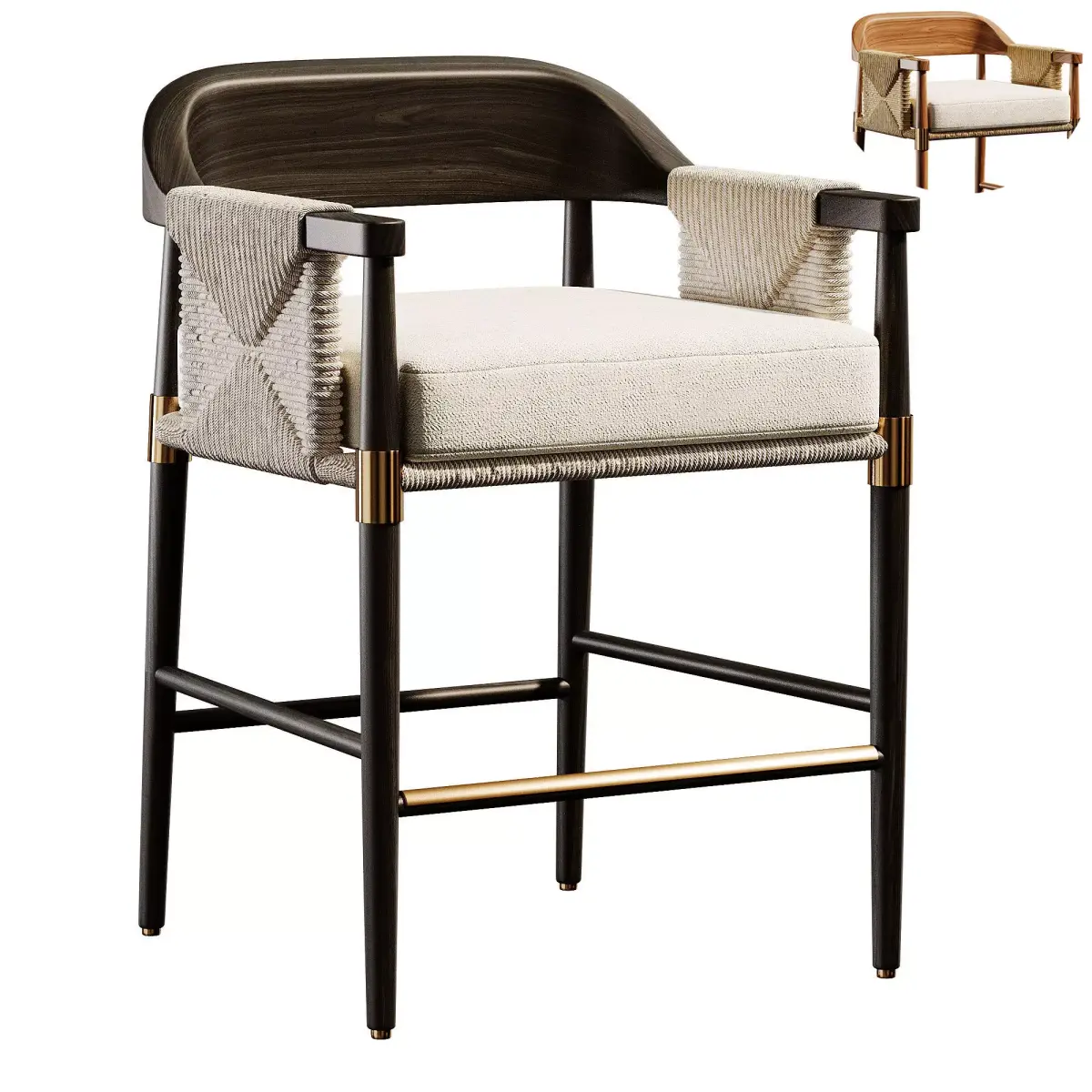 Arteriors Estes Outdoor Counter Stool 3D model