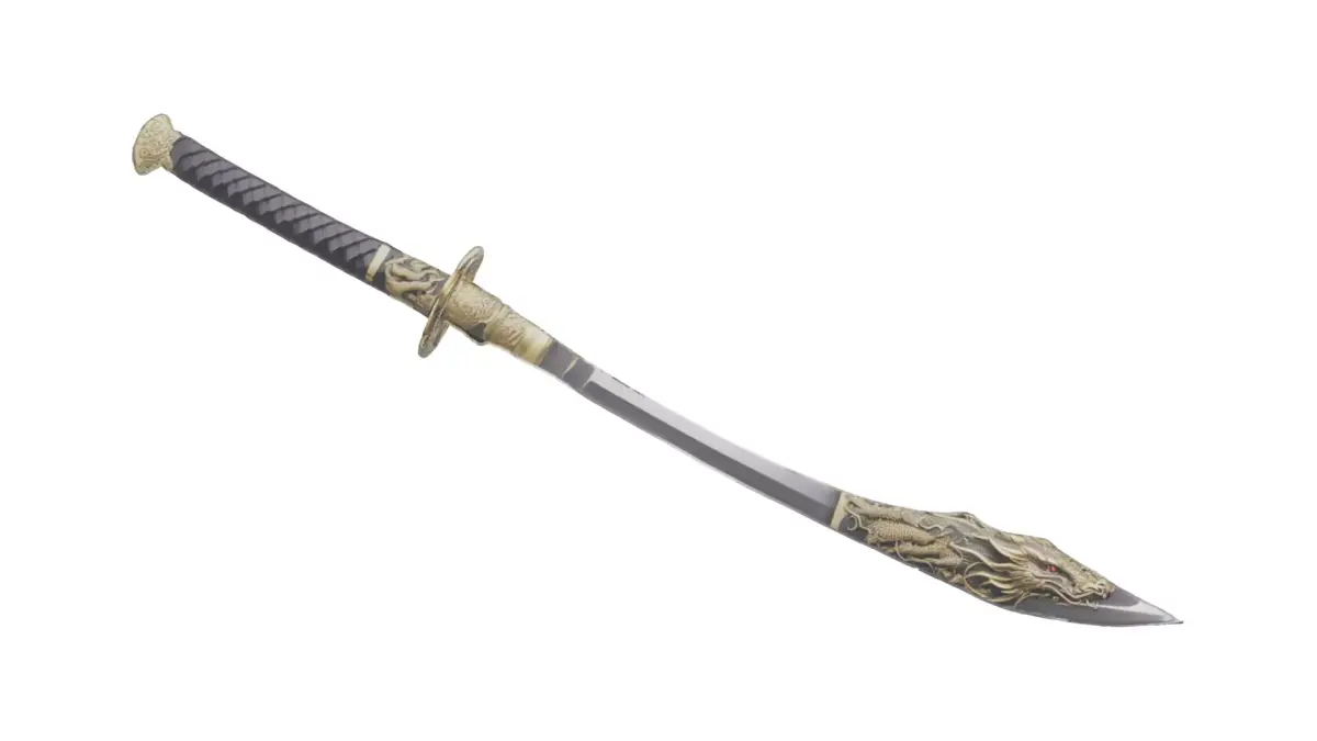 Dragon Samurai Sword fbx obj glb usadz stl blend 3D model
