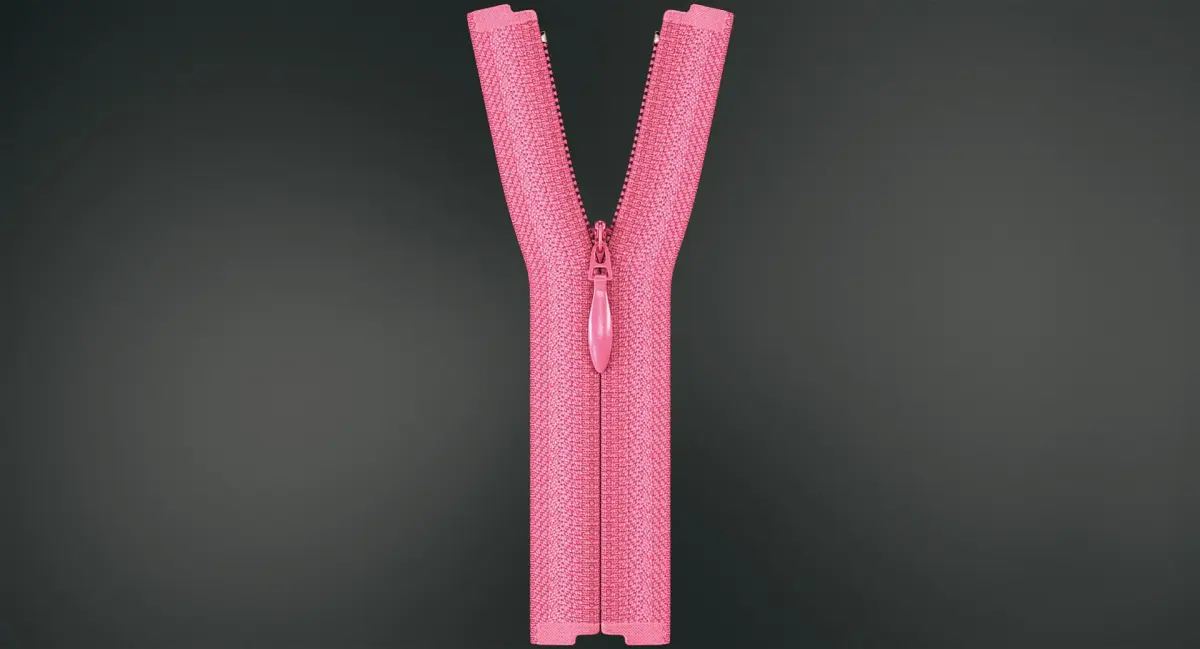 Nylon Invisible Zipper 3D model