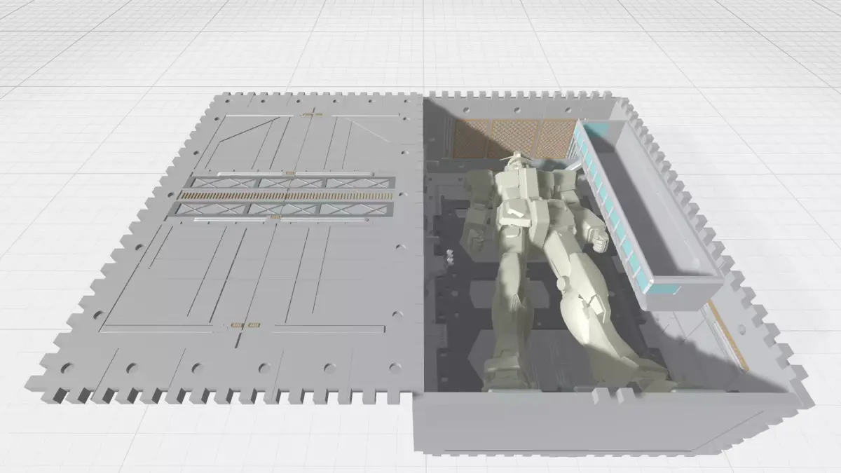 -MHG01C-  Mecha Hangar Garage 01 -Transformable Storage Box- 3D print model