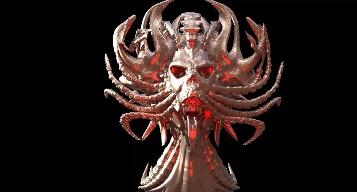 Alien God scull 5 3D model