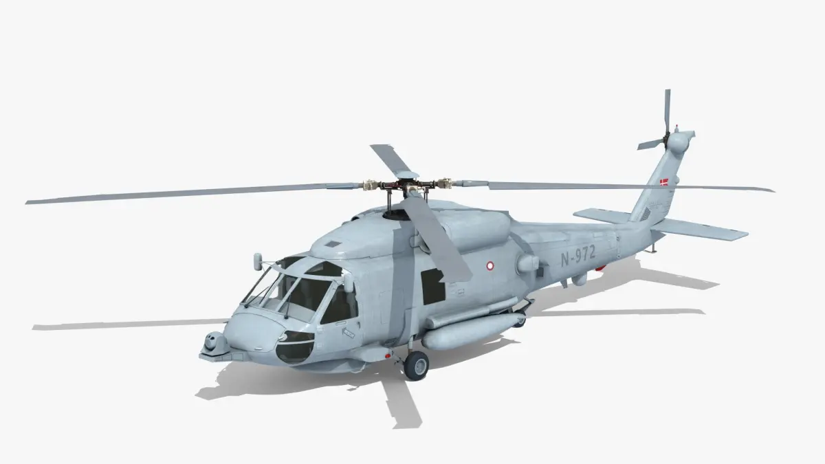 Seahawk Helicopter Danish 3D model