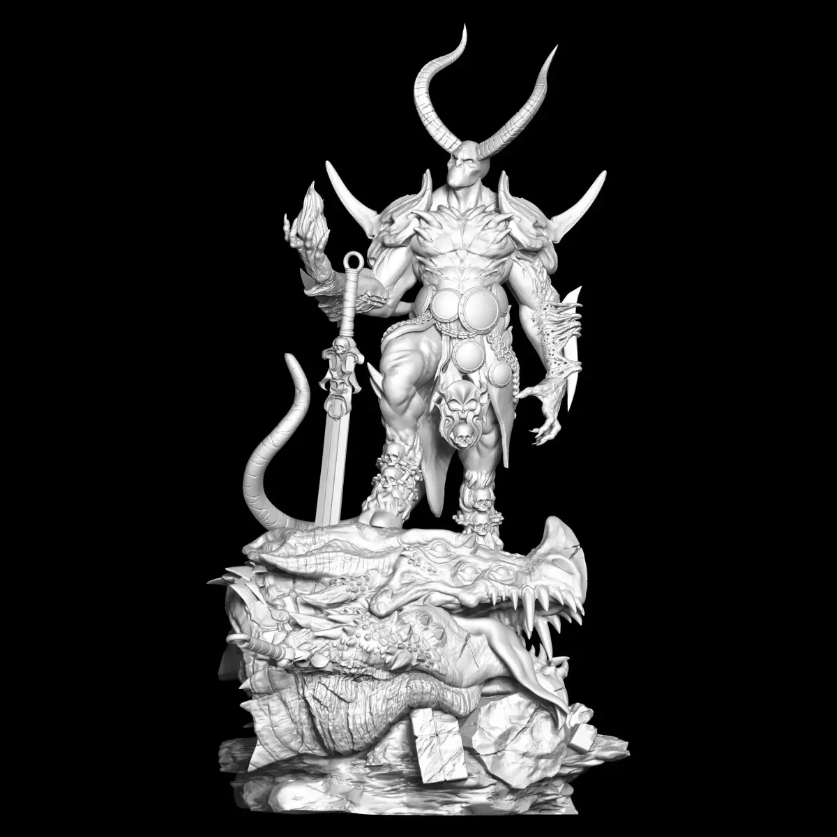 Valak statue of demon 3D print model purchase