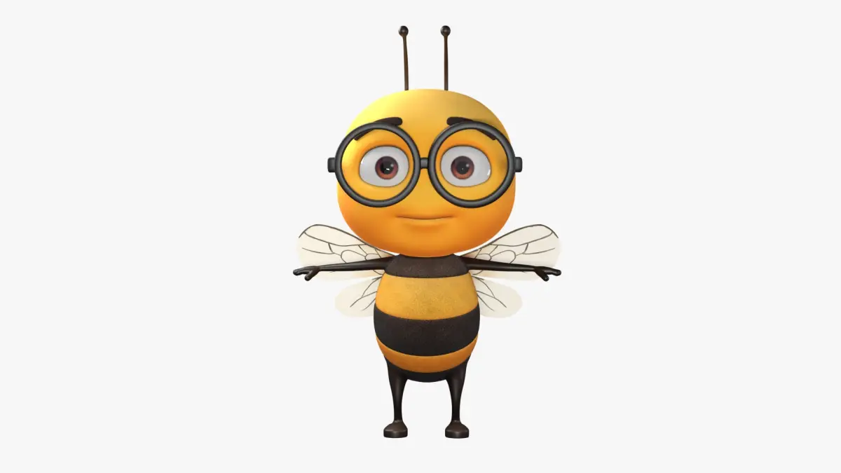 Cartoon Bee 3D model 2