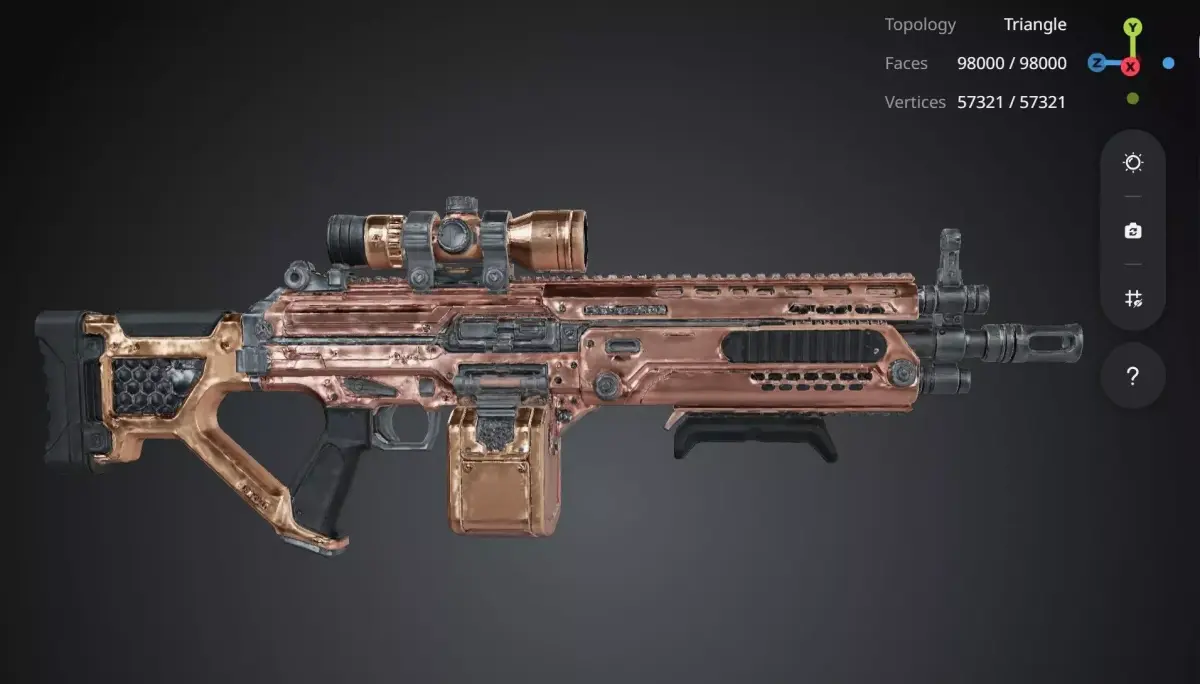 Futuristic Rifle 3D model 3