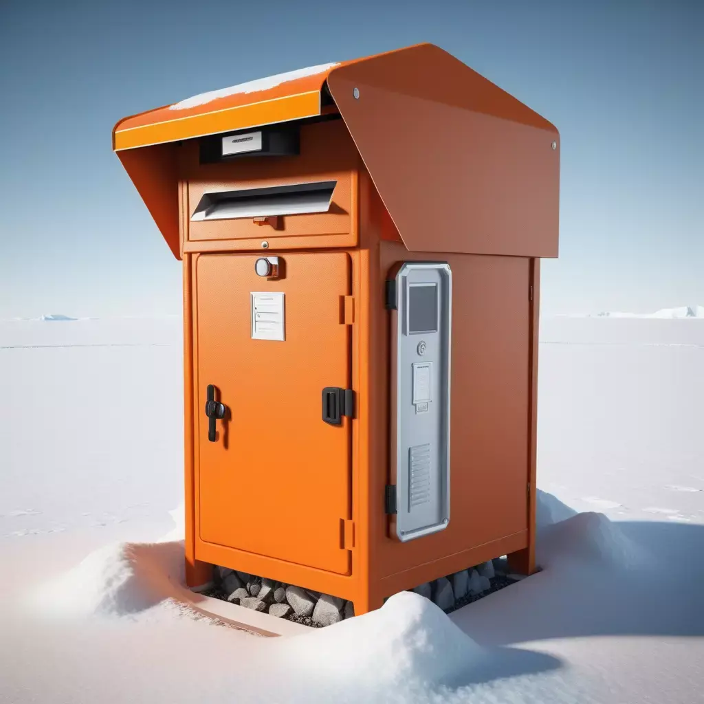 Modern Orange Parcel Locker 3D model