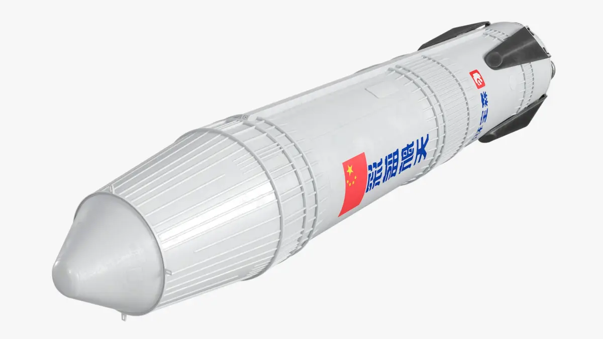 Deep Blue Aerospace Nebula Rocket Rigged for Maya 3D model