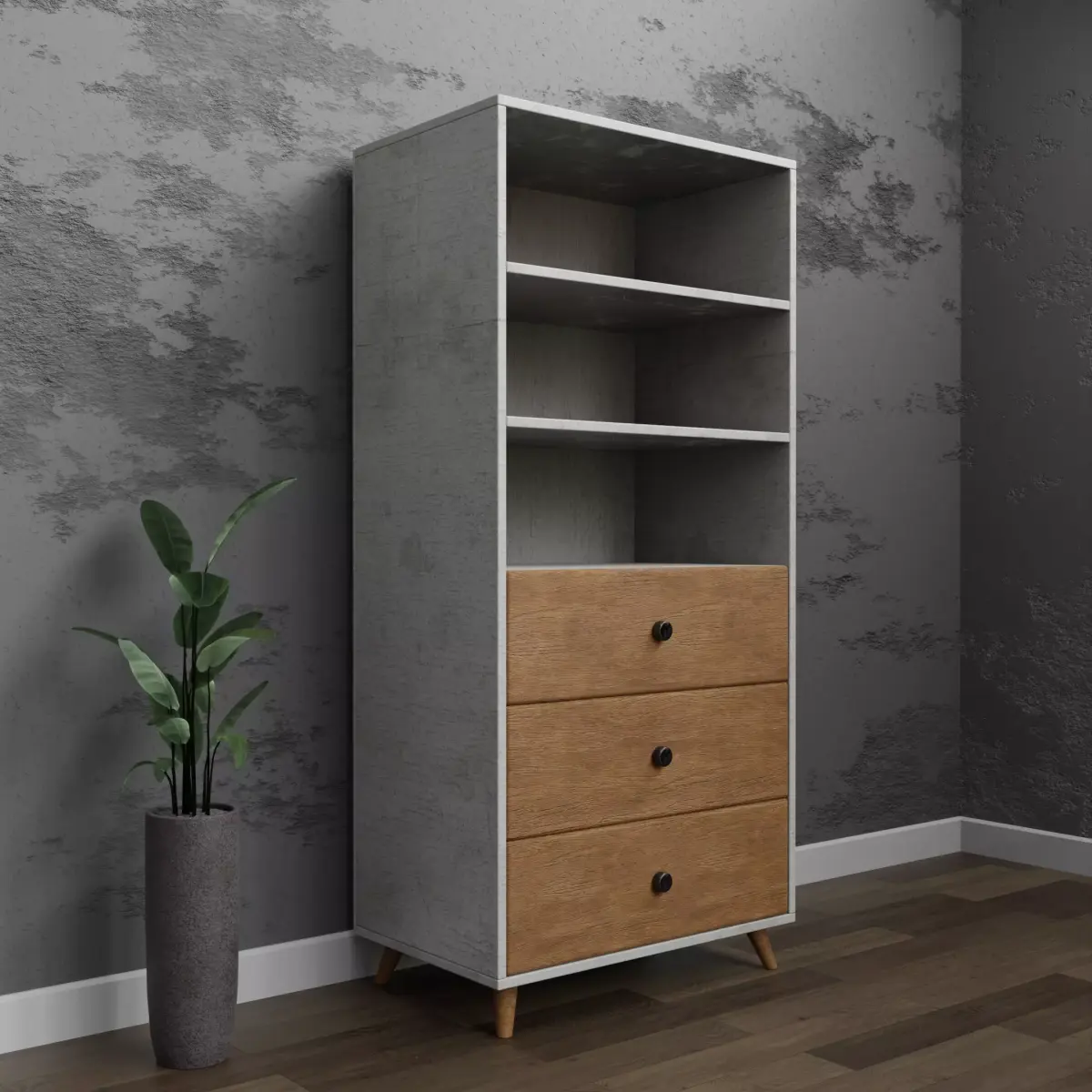 Modern Tall Drawer Free 3D model