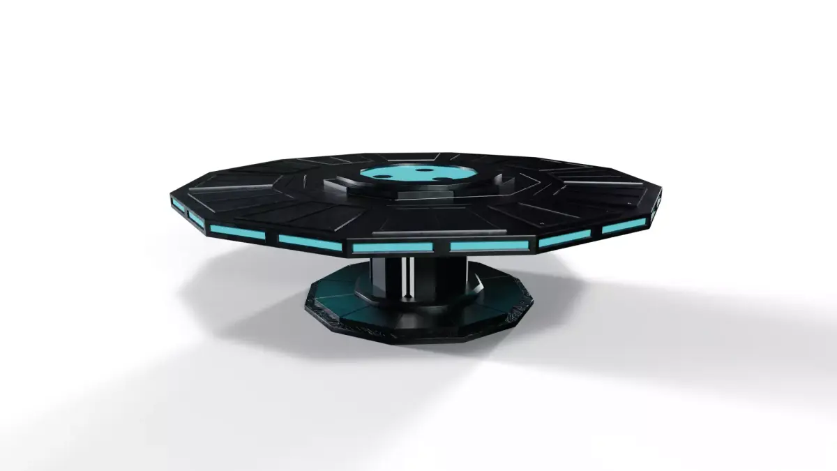 Sci-Fi Conference Table - Game Ready Low-poly 3D model