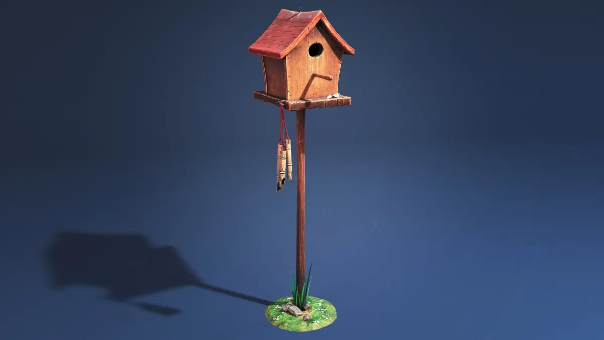 Stylized Bird House 3D model