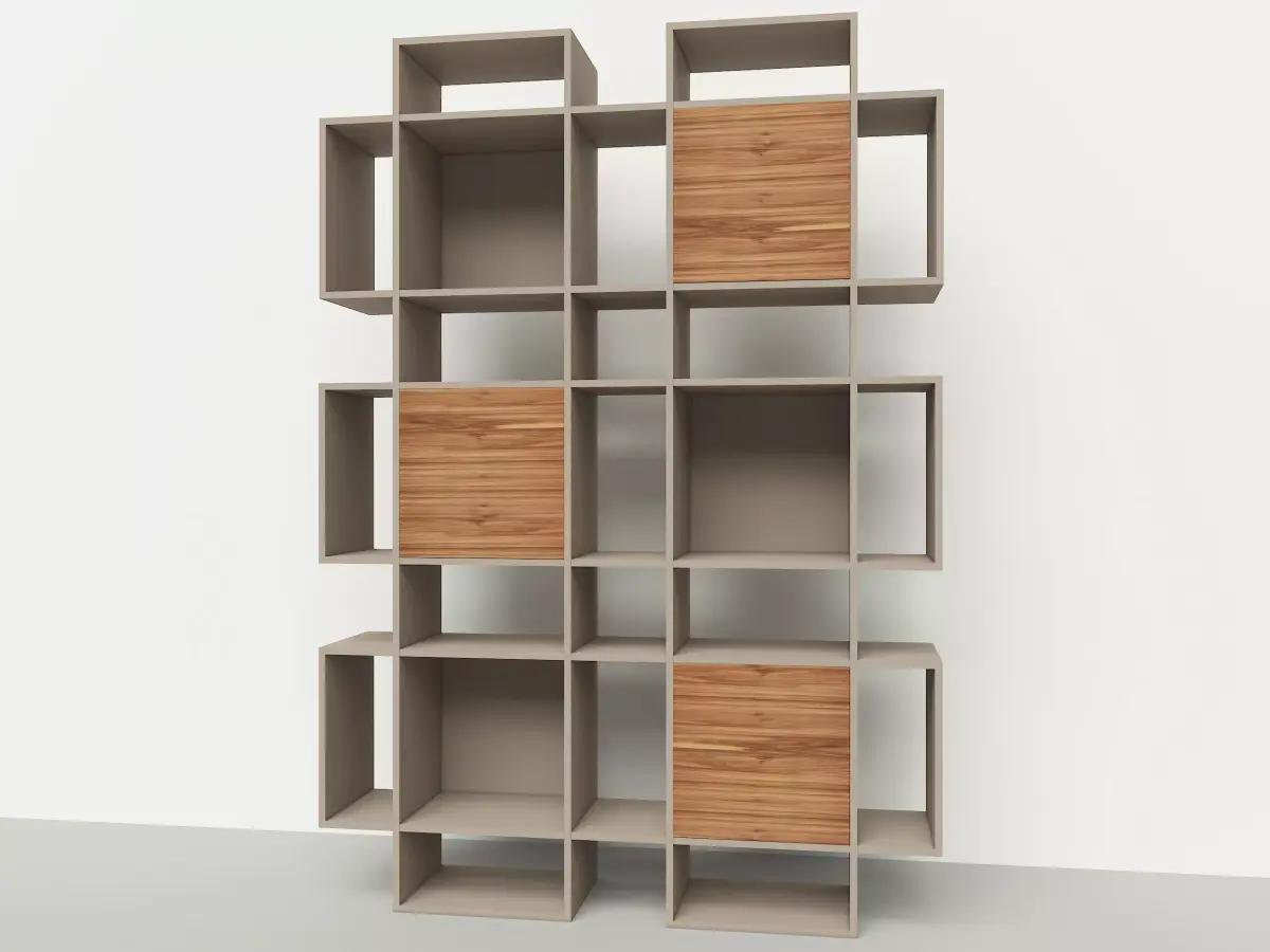 Book Library Plaza Wood Free 3D model