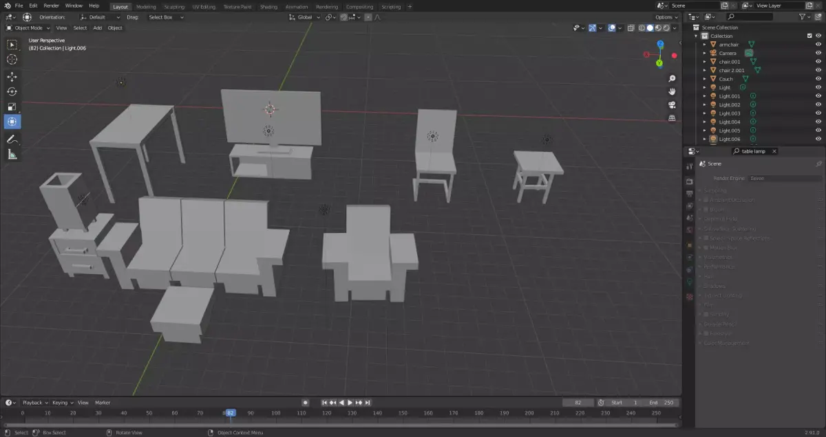 home furniture Free 3D model