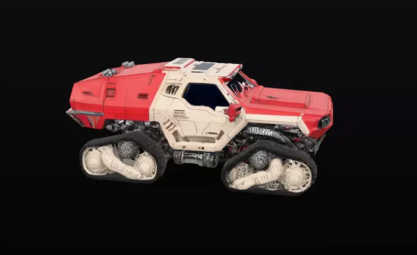 Voxel Sci-Fi Cyberpunk Car Low-poly 3D model