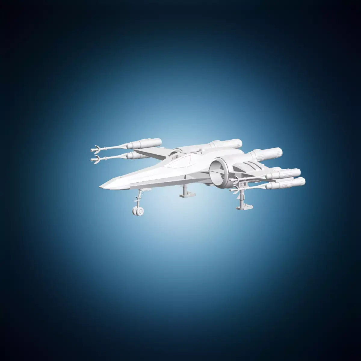 X-wing Starfighter Spaceship Miniature Model 3D print model