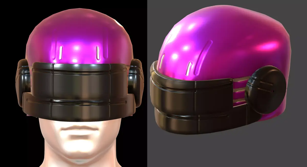 Helmet plastic mask protection pollution  Low-poly 3D model get