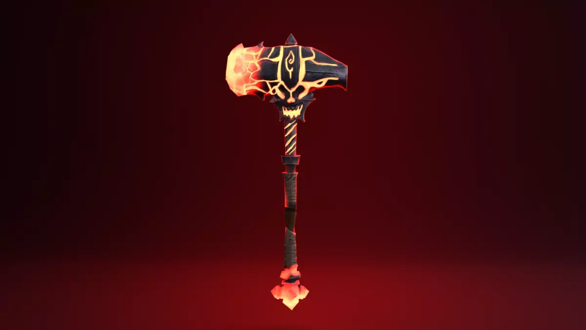 Fantasy Hammer - Fire Version Low-poly 3D model