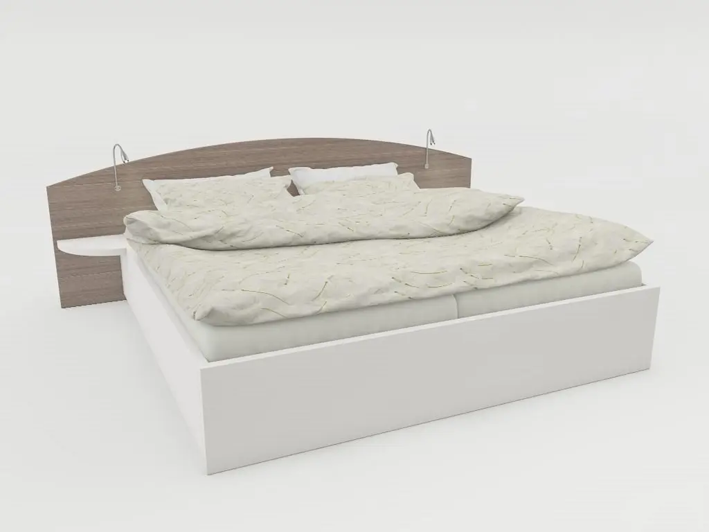 bed with accessories Free 3D model