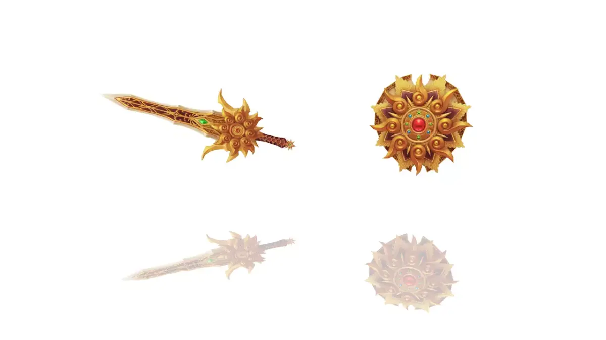 Sun - Sword and Shield Low-poly 3D model