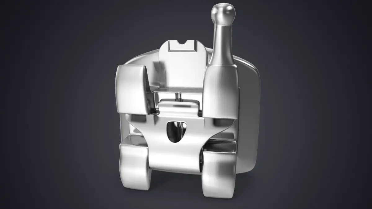 Self Ligating Dental Braces Bracket V02 3D model