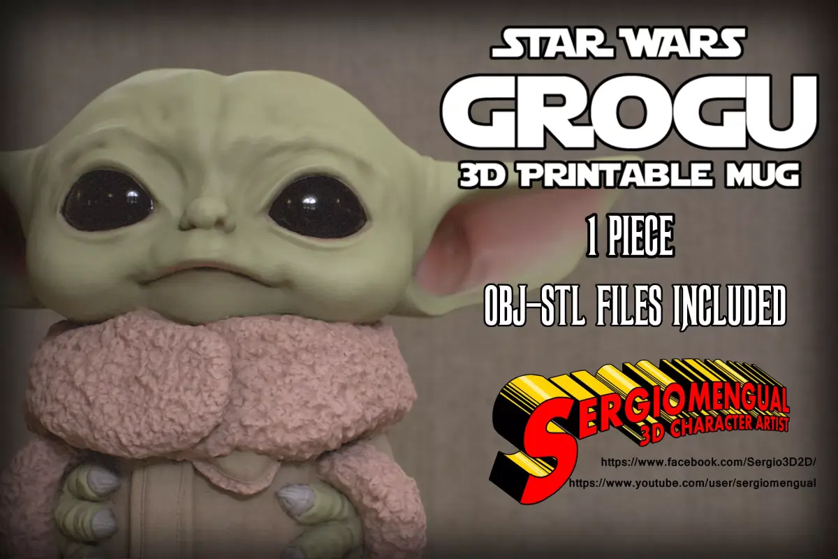 Star Wars Grogu 3D Printable Mug 3D print model