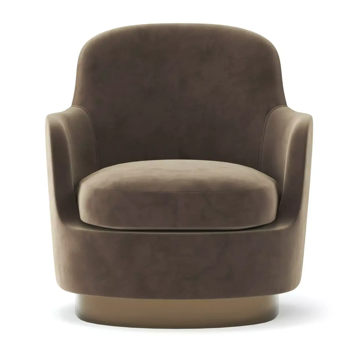 Armchair swivel chair velvet Low-poly 3D model