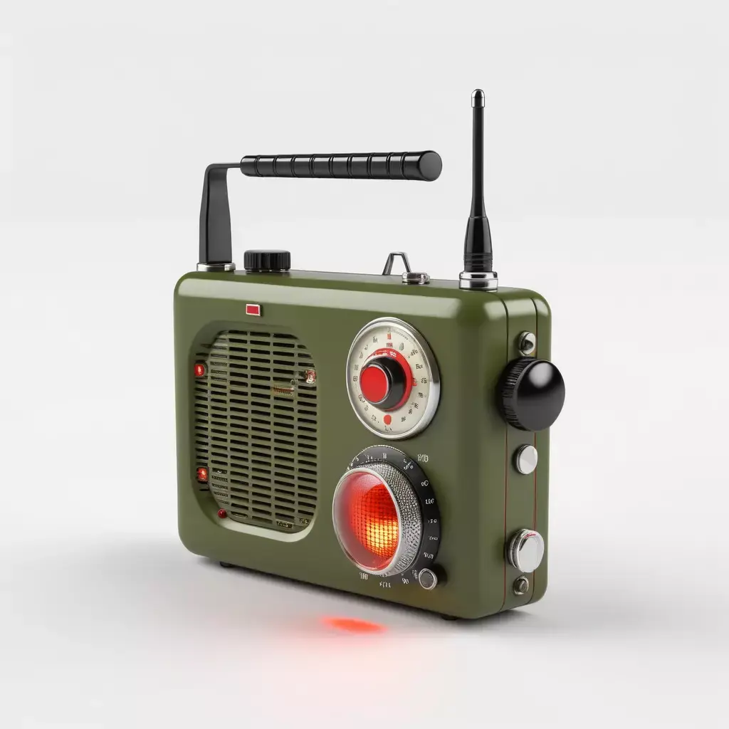 Retro Portable Military Radio 3D model