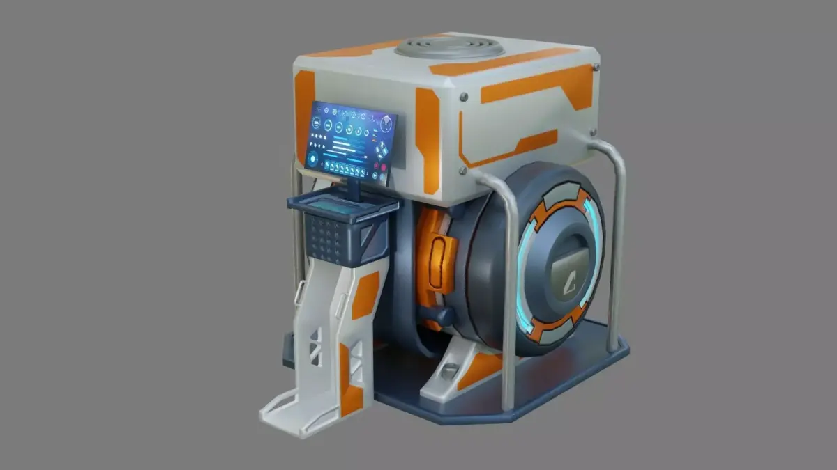 Sci-Fi Computer - Game Ready - PBR Low-poly 3D model 3