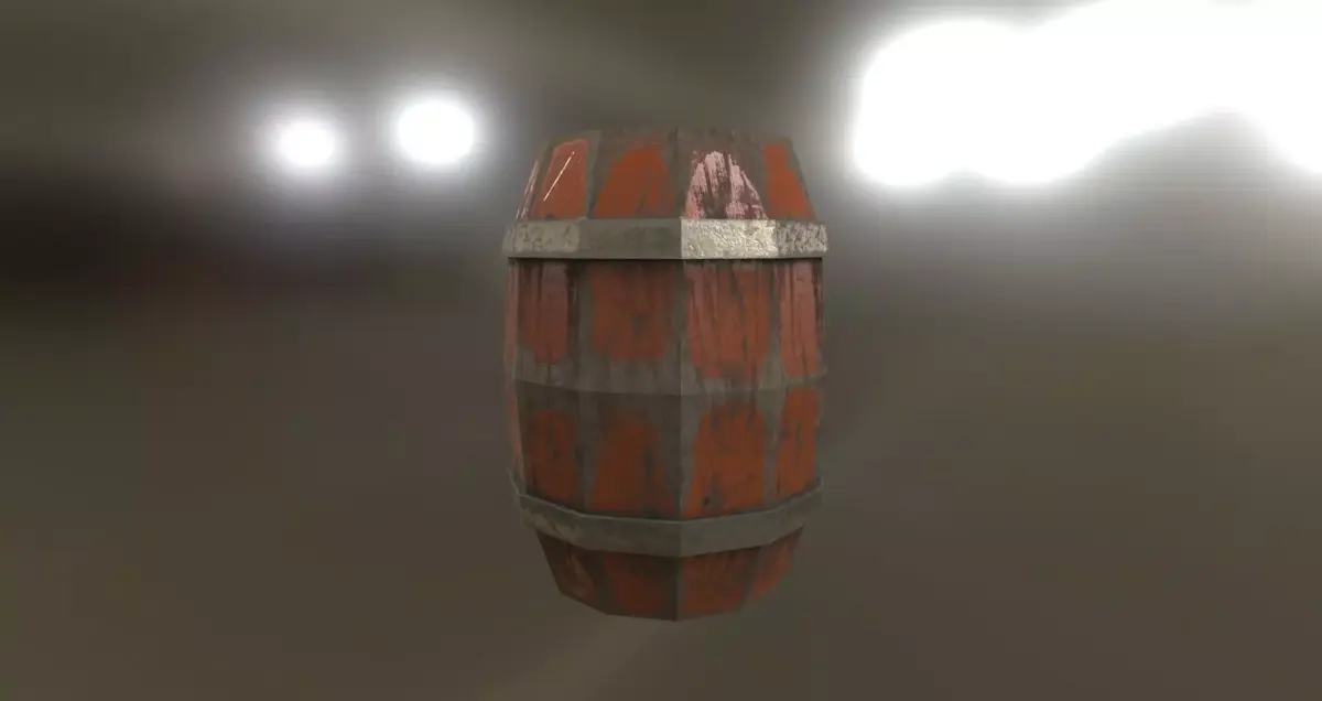 Wooden Barrel low-poly  Free low-poly 3D model