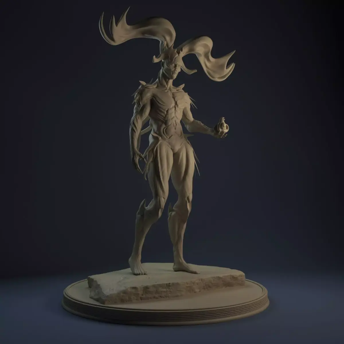 Alien statue of deity 3D print model