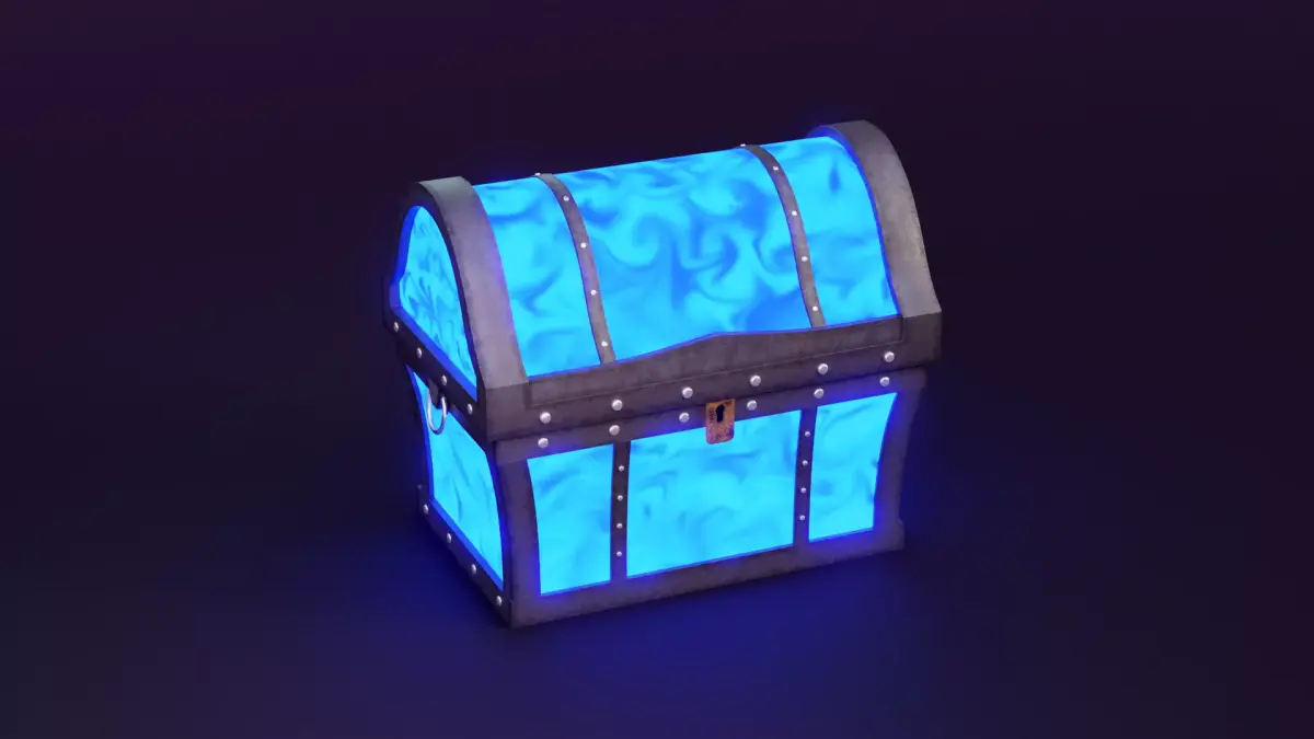 Magical Treasure Chest Low-poly 3D model