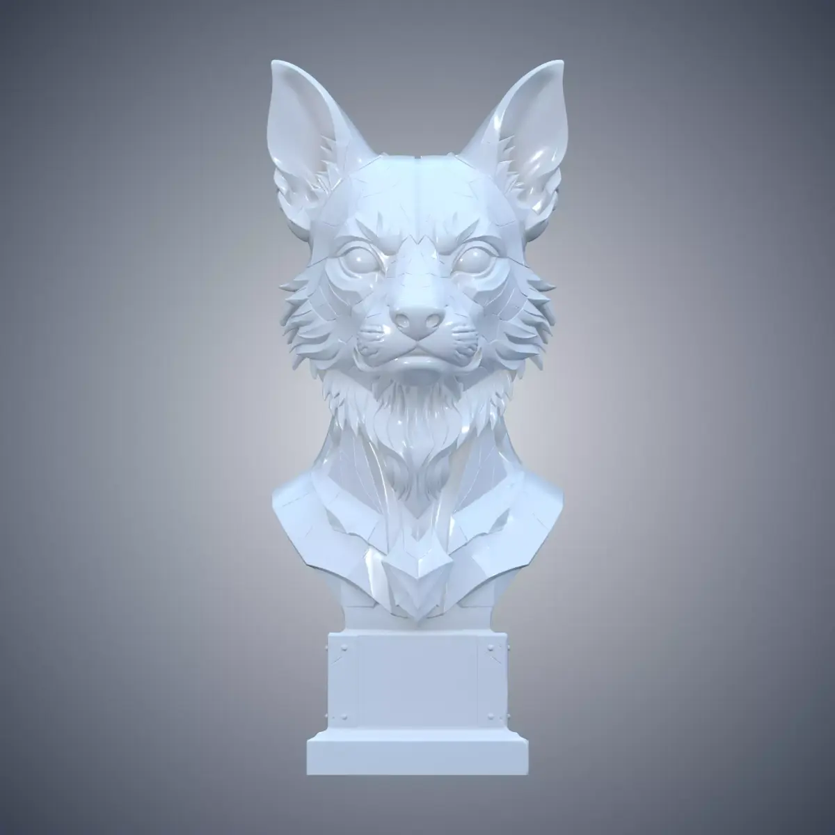 Cybernetic Canine Warrior Statue PM-482 3D print model