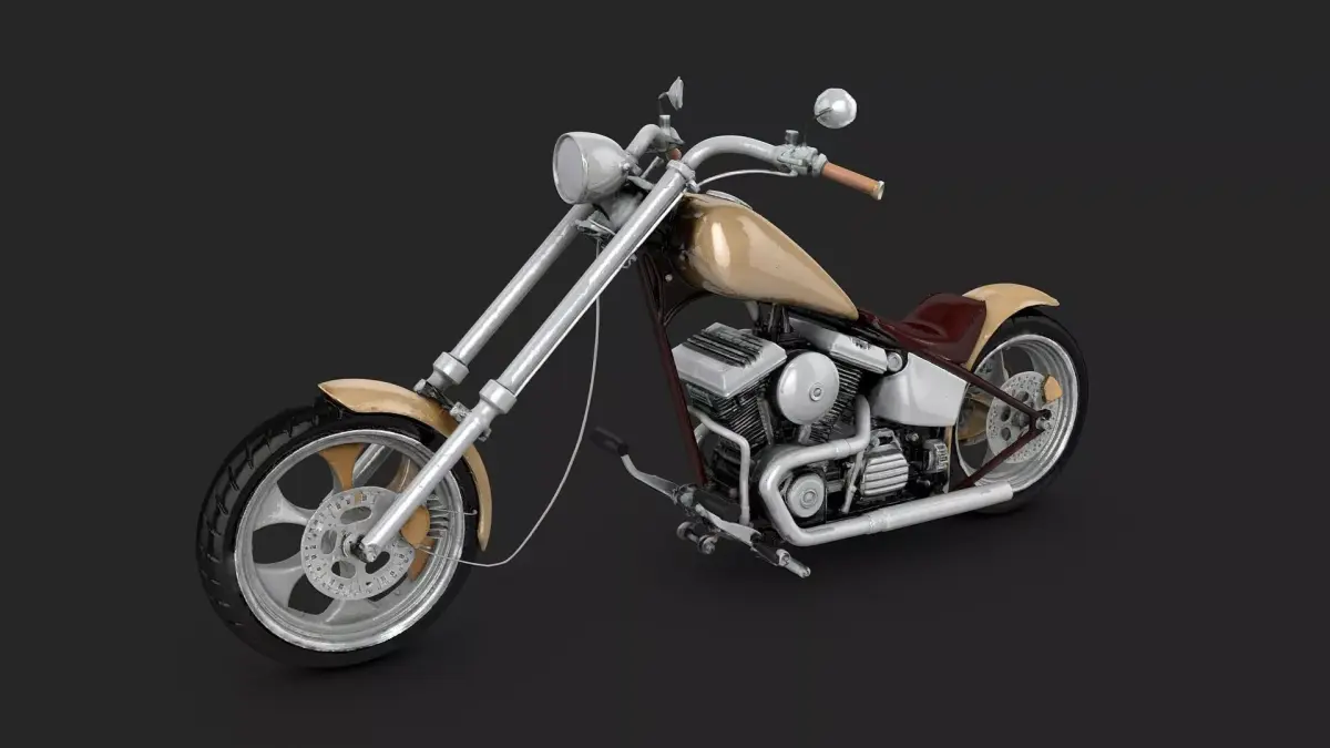 Custom Shopper extended handlebars  High Poly Resolution 3D model