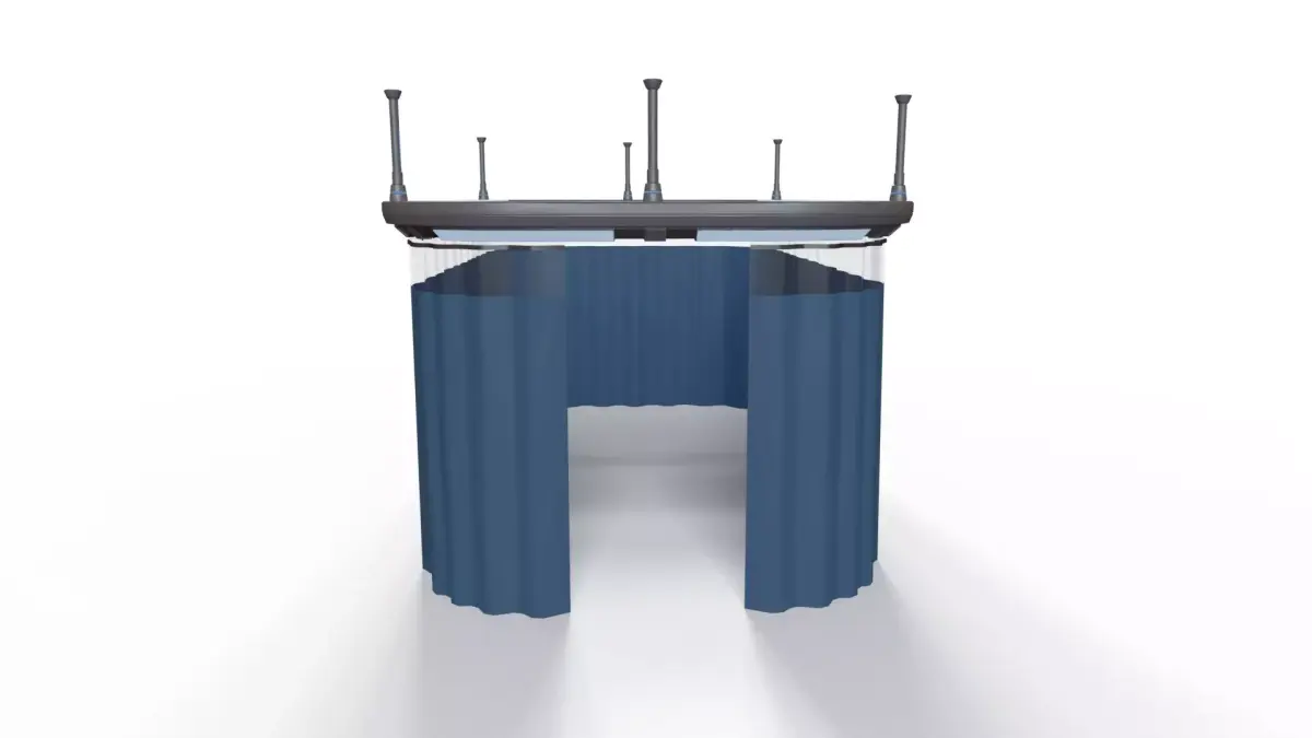 Sci-Fi Medical Privacy Curtain Low-poly 3D model