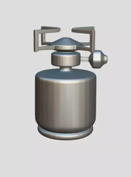 camping gas stove Free low-poly 3D model