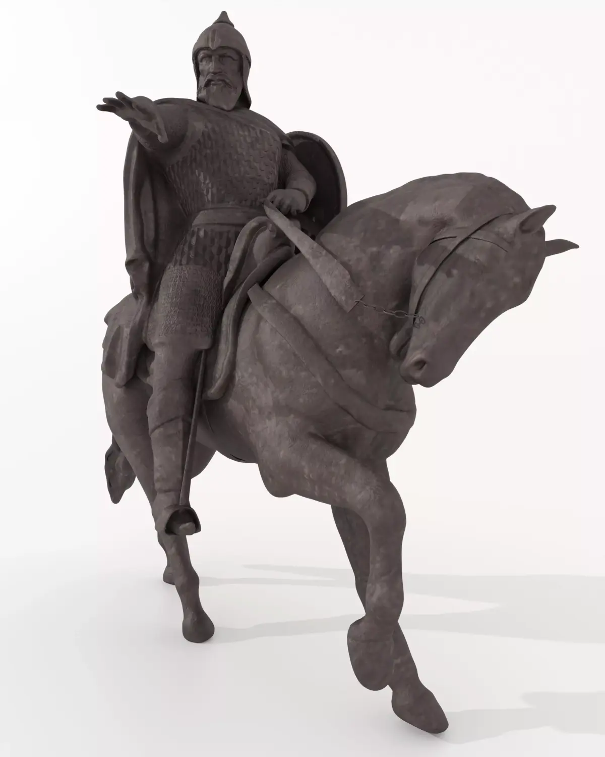 Realistic Bronze Statue Low-poly 3D model