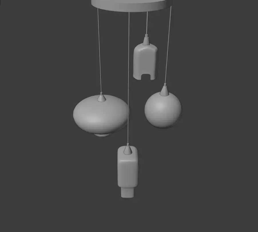 Modern Celling Lamp Free 3D model