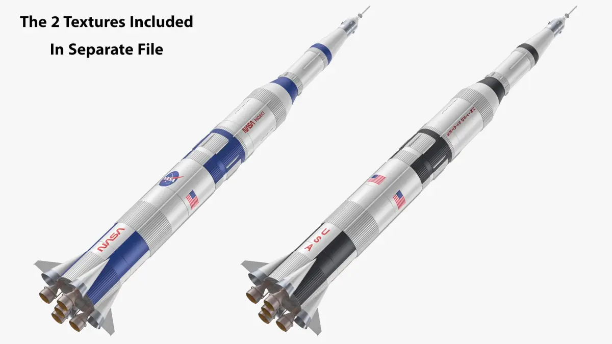 Saturn V Rocket 01 3D model