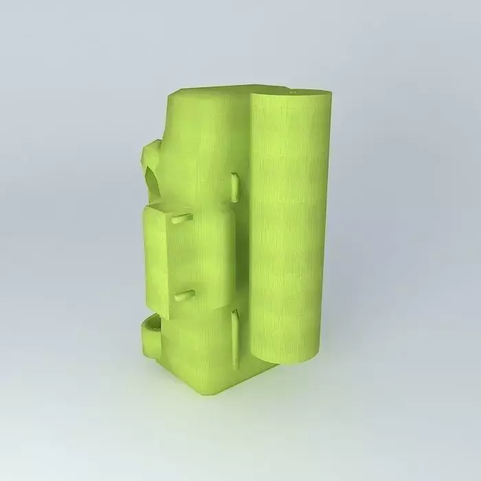 Backpack plastic container 3D model