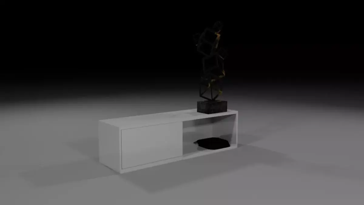 Desk for console Free low-poly 3D model